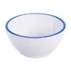 G.E.T. B-140-W/CB Settlement Bistro Wh/Blue 14 Oz Salad Bowl - 24 / CS
