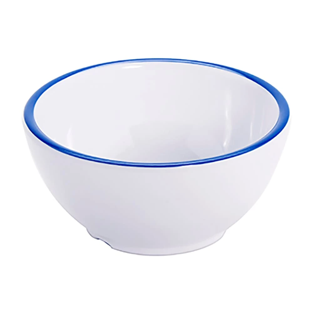 G.E.T. B-140-W/CB Settlement Bistro Wh/Blue 14 Oz Salad Bowl - 24 / CS 3 G.E.T. B-140-W/CB Settlement Bistro Wh/Blue 14 Oz Salad Bowl - 24 / CS