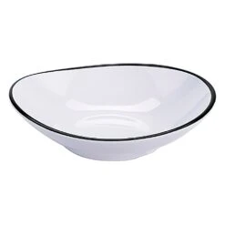 G.E.T. B-100-W/BK Settlement Bistro White / Black 10 Oz Bowl - 24 / CS