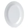 G.E.T. PT-129-MN-W Minski White 12" X 9" Oval Platter - Dozen -Libbey Kitchenware Store 6095459