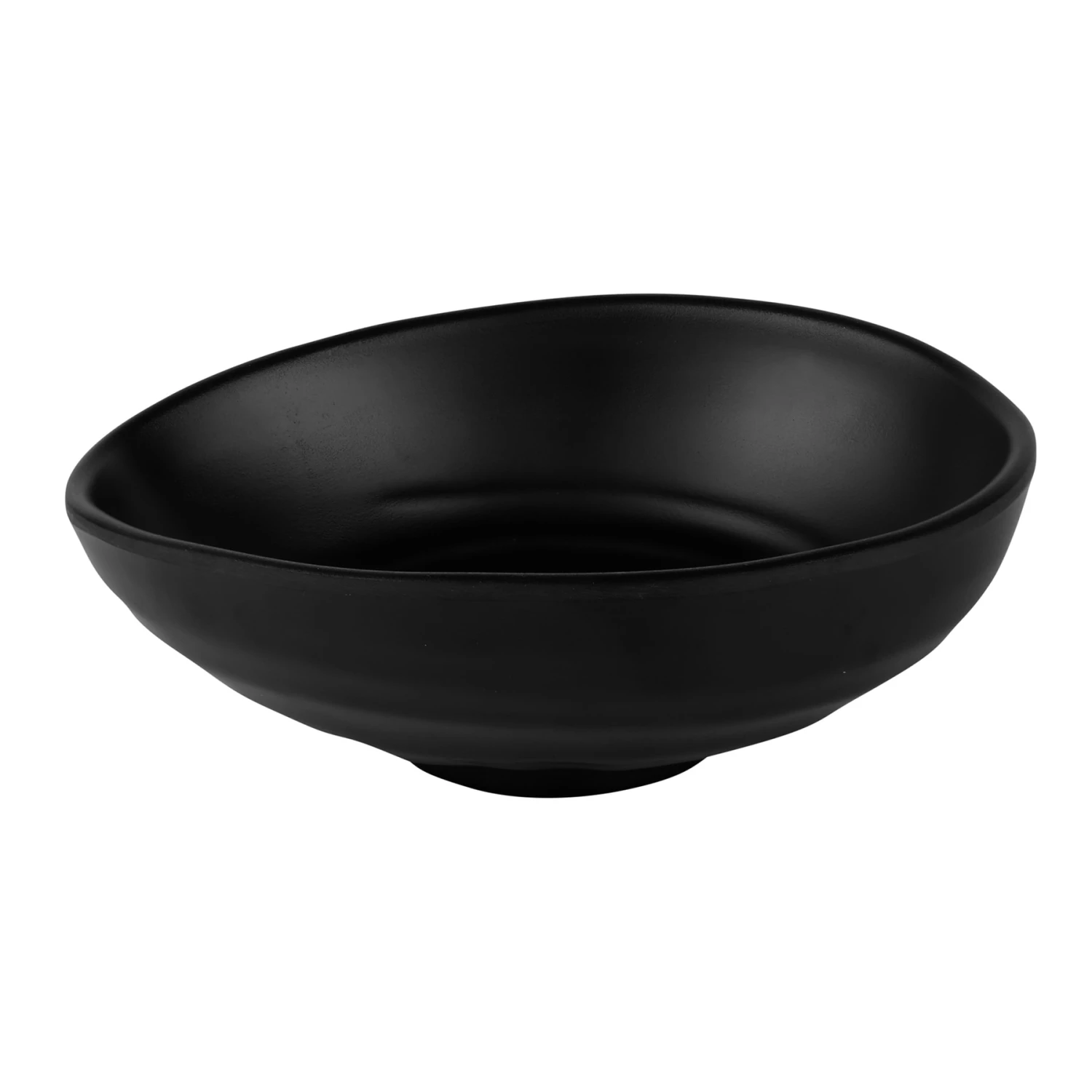 Elite Global Solutions JW1407-B Zen Black 14 Oz. Oval Bowl - 6 / CS 3 Elite Global Solutions JW1407-B Zen Black 14 Oz. Oval Bowl - 6 / CS