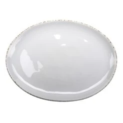 G.E.T. CS-1511-UM Urban Mill Cream 15" X 11" Oval Platter - 6 / CS
