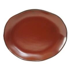 Tuxton GAR-023 Artisan Red Rock 13.25" Platter - 12 / CS