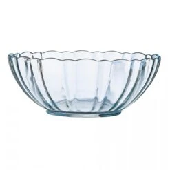 Arcoroc N2608 Clear 72 Ounce Arcade Bowl With Ridged Edges - 12 / CS