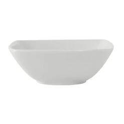 Tuxton GLP-501 Linx White Square 12 Ounce Bowl - 12 / CS