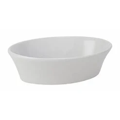Tuxton BPK-100 Bright White 10 Ounce Oval Baker - 12 / CS