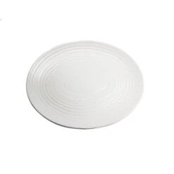 Vertex China E-14-C Elements Chalk Organics 13.25" Platter - Dozen