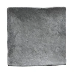 EGS D10134SQ-CO Basalt Coal 10" Square Plate - 6 / CS