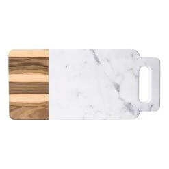 EGS M715RCM-HWC Sierra Hickory Wood/Marble 15" X 7" Board With Handle