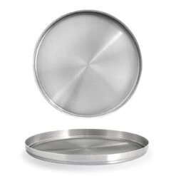 FOH DDP071BSS23 Soho Brushed S/S Round 9" Plate - 12 / CS