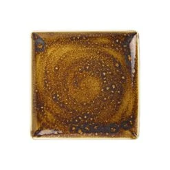 Steelite 12020553 Vesuvius Amber Square 10-5/8" Plate - 6 / CS