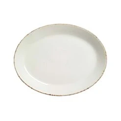 Steelite 17140141 Brown Dapple 11" X 8-1/2" Oval Platter - 12 / CS