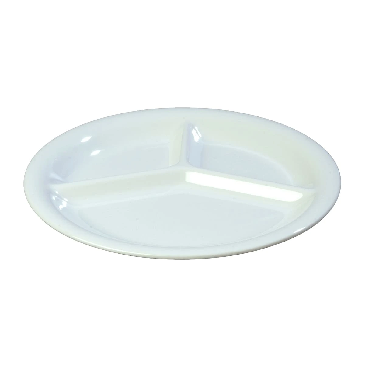 Carlisle 3300002 Sierrus White 3-Cmpt 10-1/2" Plate - 12 / CS 3 Carlisle 3300002 Sierrus White 3-Cmpt 10-1/2" Plate - 12 / CS