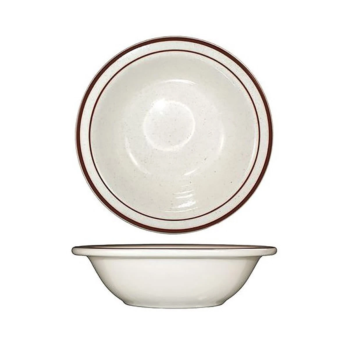 Int'l Tableware GR-10 Granada Brown Speckle 14 Ounce Bowl - 36 / CS 3 Int'l Tableware GR-10 Granada Brown Speckle 14 Ounce Bowl - 36 / CS