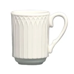 Homer Laughlin HL3657000 Gothic 8 Ounce White Stack Mug - 36 / CS