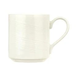 Syracuse China 987659437 Silk 12.25 Ounce White Stacking Mug - 36 / CS