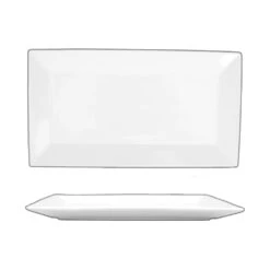 Int'l Tableware SP-13 Slope Bright White 11.5 X 6.5" Platter - 12 / CS