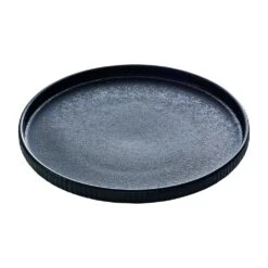 Playground P011227-021090 Nara Black 10-5/8" Stoneware Plate - 6 / CS
