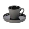 Costa Nova 1LOCS03-BLK Lagoa Ecogres 3 Ounce Coffee Cup/Saucer - 6 / CS