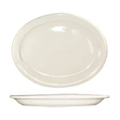 Int'l Tableware VA-12 Valencia Am. White 9.75" Oval Platter - 24 / CS
