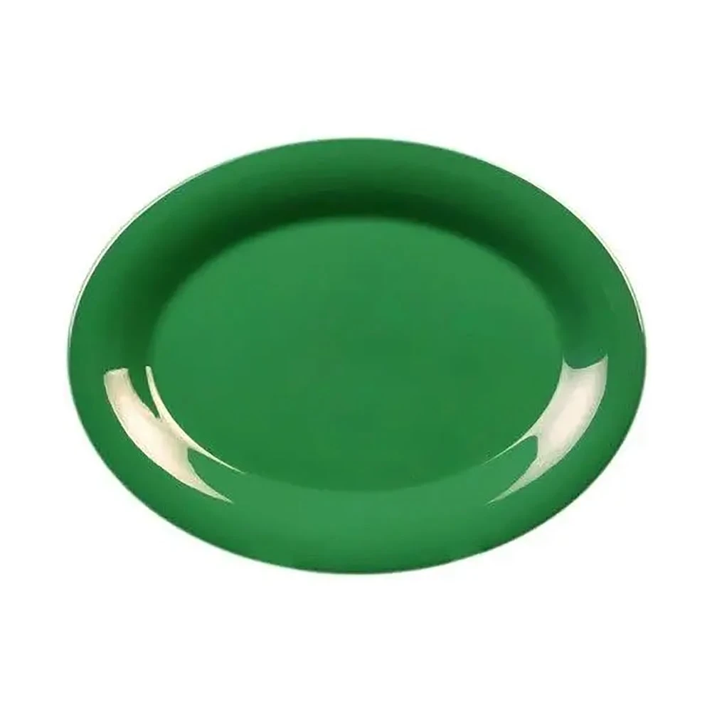 Thunder Group CR213GR Green 10.5 X 13.5" Oval Melamine Platter - Dozen 3 Thunder Group CR213GR Green 10.5 X 13.5" Oval Melamine Platter - Dozen