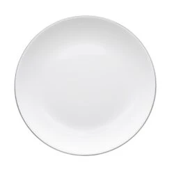 EGS D1111L-W Viva White With Black Trim 11" Round Plate - 6 / CS