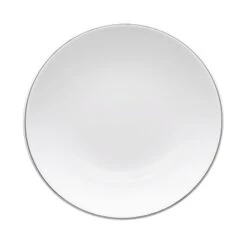 EGS D1107L-W Viva White With Black Trim 7" Round Plate - 6 / CS