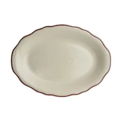 Homer Laughlin HL5260866 Maroon Styleline 11.75 X 8" Platter - 12 / CS