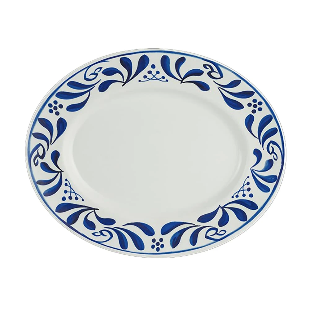 Delfin 7062DD303 Viva Melamine 11" X 9" Oval Plate - 12 / CS 3 Delfin 7062DD303 Viva Melamine 11" X 9" Oval Plate - 12 / CS