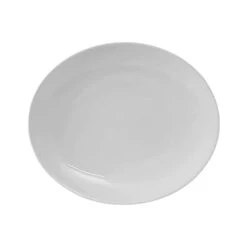 Tuxton VPH-104 Florence White 10.5" Oval Coupe Plate - 24 / CS