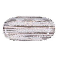 EGS B396110-SDW Stardust White 11 X 5.25" Oval Plate - 6 / CS