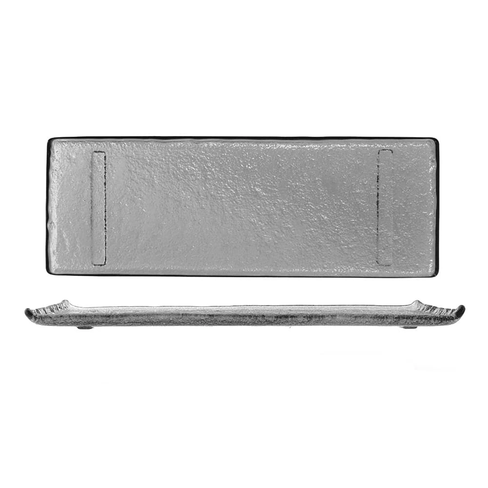 Turgla 01-017-35CHR Charcoal 13.75 X 5" Glass Tray - 12 / CS 3 Turgla 01-017-35CHR Charcoal 13.75 X 5" Glass Tray - 12 / CS