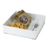 Cal-Mil 22309-15 White Melamine Bento Box - 3 / CS
