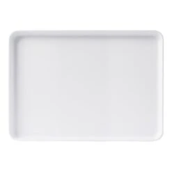 Cal-Mil 22025-13-15 Hudson White 13 X 9.5 Rectangle Platter - 6 / CS