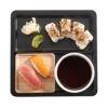 Cal-Mil 22099-13 Finn Black 9 X 9 Melamine Serving Tray - 3 / CS -Libbey Kitchenware Store 6105269