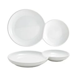 FOH DBO121WHP23 Harmony Bento 2-Compt 9 X 5.5 In. Duo Plate - 12 / CS