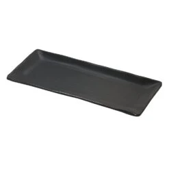 G.E.T. RP-1145-BK Black Nara 10-1/4 X 4-1/2 Rectangle Platter - Dozen