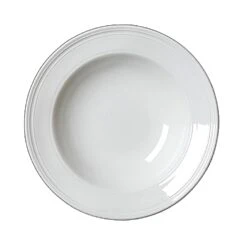 Steelite 1403X0121 White Bead Accent 24 Ounce Bowl - 6 / CS
