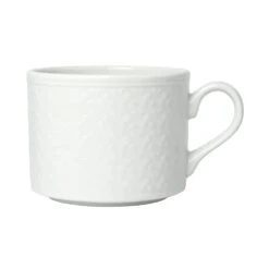 Steelite 1403X0131 White Bead Accent 8 Ounce Coffee Cup - 12 / CS