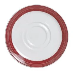 Steelite 11140225 Freedom Red Double Well 6-1/2" Saucer - 36 / CS