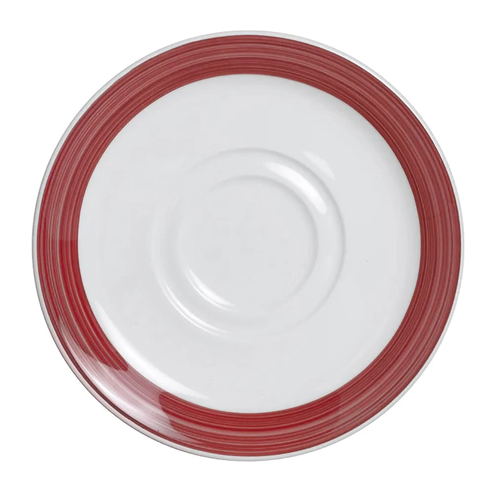 Steelite 11140225 Freedom Red Double Well 6-1/2" Saucer - 36 / CS 3 Steelite 11140225 Freedom Red Double Well 6-1/2" Saucer - 36 / CS