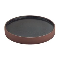 Playground P011871-101792 Brown/Black Reversible 8-2/5" Plate