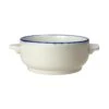 Steelite 1710B828 Blue Dapple 15 Oz. Soup Bowl Base W/ Handle - 6 / CS -Libbey Kitchenware Store 6107912