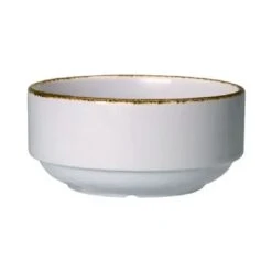 Steelite 17140121 Brown Dapple Stackable 10 Ounce Soup Cup - 36 / CS