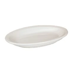 Diversified Ceramics DC549-W White 9-3/8 X 6 In Oval Platter - 12 / CS
