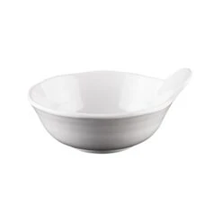 EGS D452RR-W Pebble Creek White 6 Ounce Melamine Bowl W/ Lip - 6 / CS