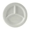 Tuxton China BPA-0903 White Porcelain 3-Comp. 9" Plate - 12 / CS -Libbey Kitchenware Store 6109925