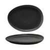 FOH DOS032BKP20 Oval Tides® Black 13 X 9.8 Mussel Plate - 2 / CS -Libbey Kitchenware Store 6110299