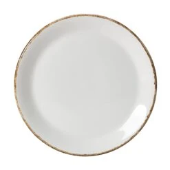 Steelite 17140567 Brown Dapple 8" Coupe Plate - 24 / CS