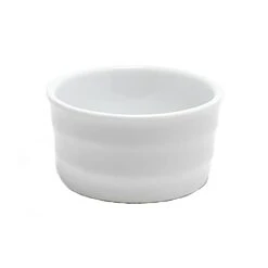 Front Of The House ASC027WHP24 Ribbed White 1.5 Oz. Ramekin - 24 / CS
